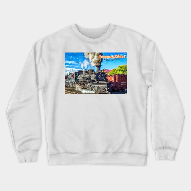 Cumbres and Toltec Narrow Gauge Railroad Chama New Mexico Yard Crewneck Sweatshirt by Gestalt Imagery